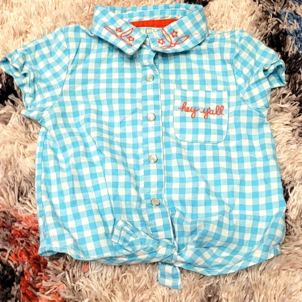 Button down toddler girls shirt